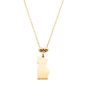 Personalised Cat-Shaped Memorial Necklace – Engraved with Name