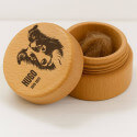 Picture-to-drawing Round Wooden Dog Memorial Keepsake for Ashes or Fur Storage - Engraved with Name & Dates