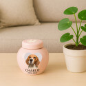 Personalised Ceramic Dog Urn with Photo – Pet Cremation Urn for Ashes with Name, Dates & Heart Tribute