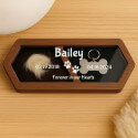 Personalised Wooden Dog Keepsake Box with Mini Paw Prints Design – Pet Fur Memorial with Acrylic Lid Engraved with Name, Dates & Tribute