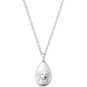 Personalised Dog Memorial Teardrop Urn Necklace – Engraved Pet Picture-to-drawing Ashes Keepsake