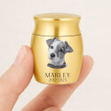 Personalised Dog Urn with Engraved Photo  – Mini Keepsake Urn with Name & Dates
