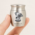 Personalised Dog Urn with Engraved Photo  – Mini Keepsake Urn with Name & Dates
