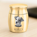 Personalised Dog Urn with Engraved Photo  – Mini Keepsake Urn with Name & Dates