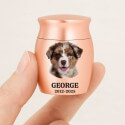 Personalised Dog Urn with Engraved Photo  – Mini Keepsake Urn with Name & Dates