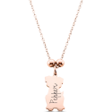 Personalised Dog-Shaped Dog Memorial Necklace – Engraved with Name