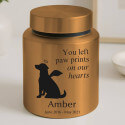Personalised Dog Urn with Angel Pup Design – Stainless Steel Memorial Urn  with Name, Dates & Special Tribute