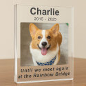 Personalised Dog Memorial Gift – Portrait Pet Memorial Acrylic Plaque with Photo, Name & Dates