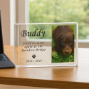 Personalised Dog Memorial Gift – Landscape Pet Memorial Acrylic Plaque with Photo, Name & Dates