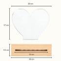 Personalised Dog Memorial Light with Photo – Heart LED Pet Tribute Lamp with Engraved Name & Dates on Acrylic Plaque