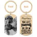 Personalised Dog Memorial Military Keyring - Engraved with Heartfelt Text & Pet's Photo