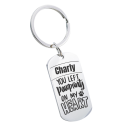 Personalised Dog Memorial Military Keyring - Engraved with Heartfelt Text & Pet's Photo