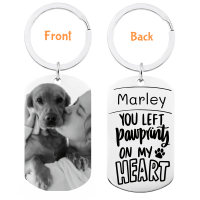 Personalised Dog Memorial Military Keyring -...
