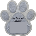 Paw-Shaped Dog Memorial Stone with Photo & Tribute – Weatherproof Resin Grave Marker for Outdoor Display
